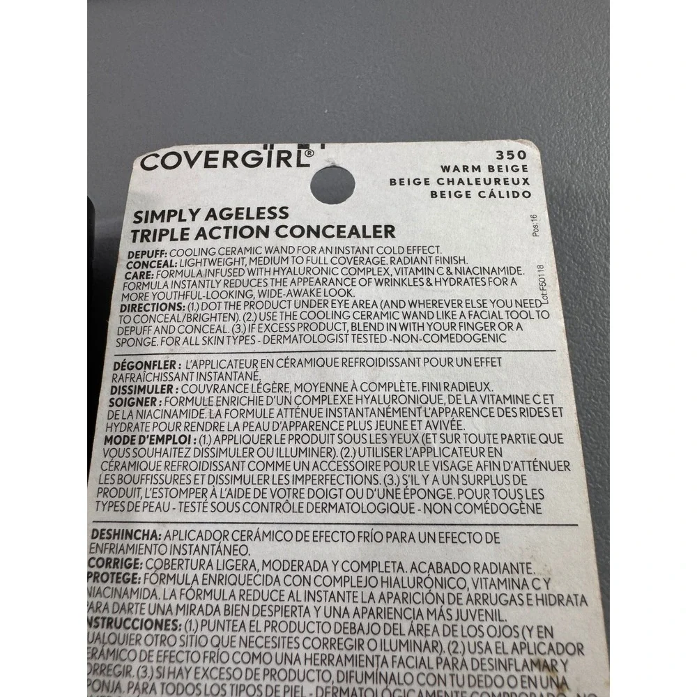 CoverGirl TruBlend Foundation & Simply Ageless Concealer Women L50/350 New Set